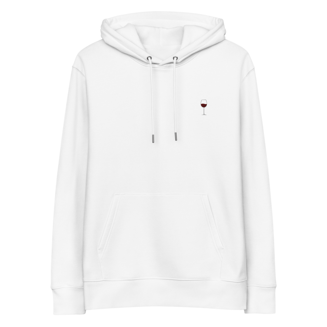 The Red Wine Glass eco hoodie - White - Cocktailored